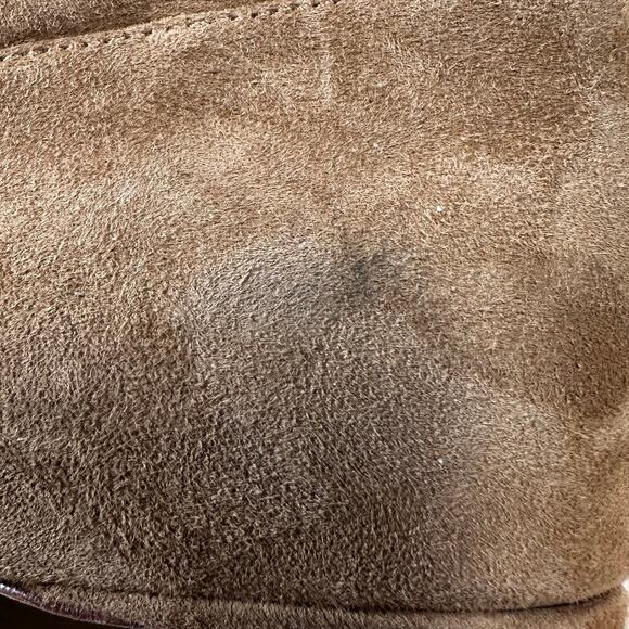 Vince Hela Dark Amber Tan Suede Bootie Kitten Heel Women's size 10 New With Flaw - Picture 7 of 9